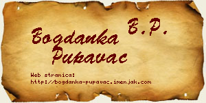 Bogdanka Pupavac vizit kartica